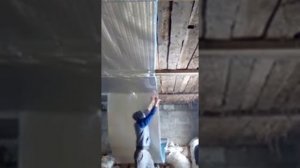 Утепление  потолка в сарае