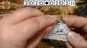 2. Шаль спицами "КЛЕМАТИС". Первые 20 рядов. Вязание.