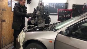 Установка двигателя после капитального ремонта на Honda Civic 1.6 D16W7