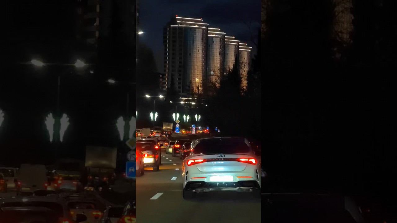 Вечерний Сочи, мкр. Курортный городок, ЖК "Морская Симфония" #новыйдомвсочи #сочиновострой #сочи2023