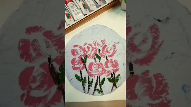 ACRYLIC PAINTING 💫 | Handmade PAPER |Recycled | Bhavya Creativehands