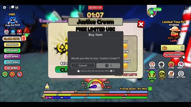 Claiming the Justice Crown FREE UGC | Roblox Mushroom Race смотреть онлайн