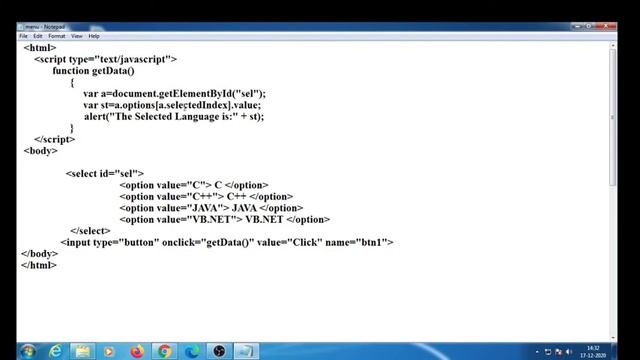 javaScript Tutorial For Beginners | 38. Create Drop Down List In JavaScript