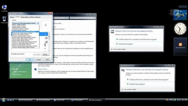 Повреждение Windows Vista