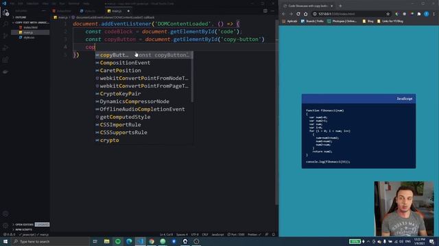 Awesome Code Snippet Showcase | HTML, CSS, JavaScript + Highlight.js & Clipboard API