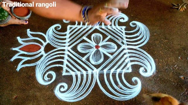 Maasi madham special lotus rangoli🌹|Easyrangoli design🌹|bigginers simple rangoli🌹|traditionalrangol
