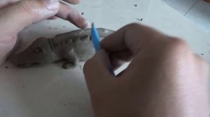 DIY How to make a crocodile out of clay - CLAY SCULPTURE ART EASY