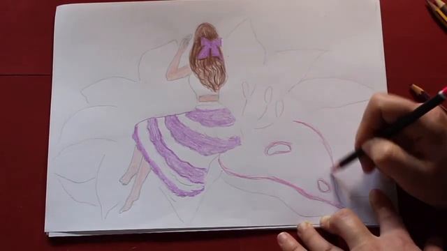 Как нарисовать девочку Дюймовочку How To Draw A Girl Thumbelina Як намалювати дівчинку Pencil Sketc