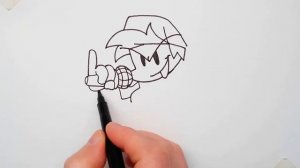 FNF drawing - How to draw Friday Night Funkin game character step by step