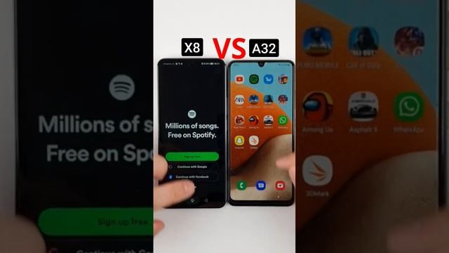 Honor X8 vs A32 Speed Test