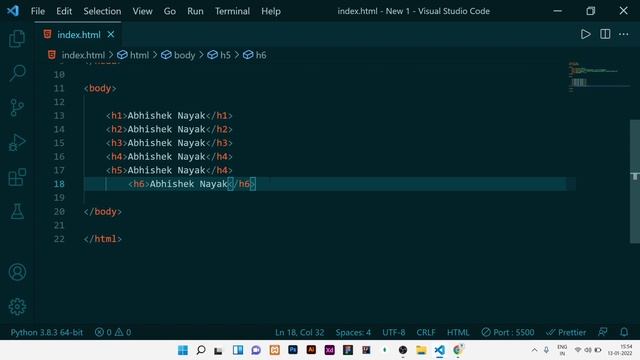 Heading tags (h1,h2,h3,h4,h5,h6) and Paragraph Tags in HTML 5 смотреть онлайн