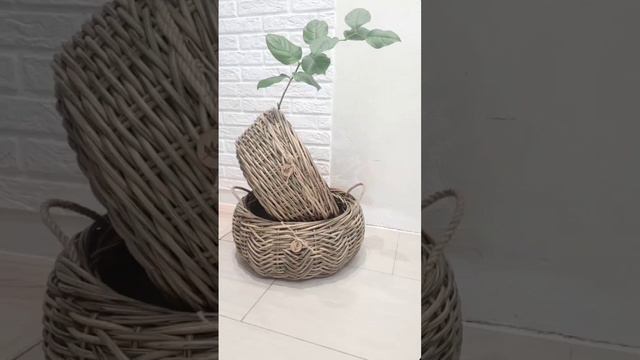 Кашпо из ротанга