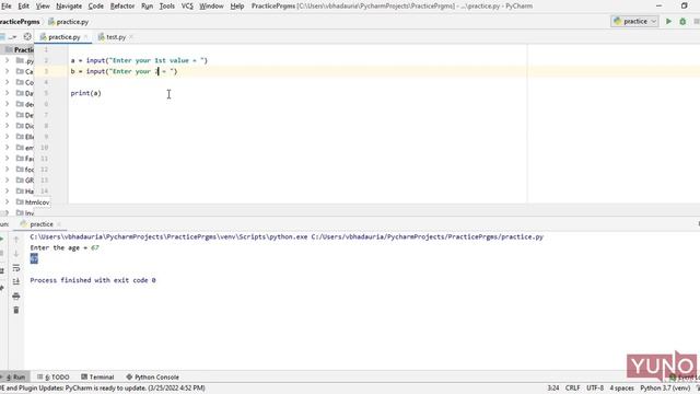 How to take Input in Python | Yuno Learning