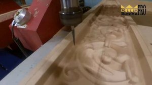 Производим резной декор из массива дерева на станках с ЧПУ - таймлапс