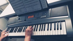 На белом покрывале января на синтезаторе  кавер cover