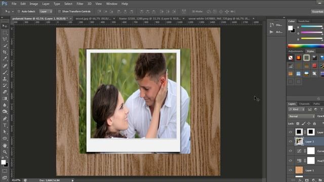 Photoshop Photo Manipulation Tutorial How to Add Polaroid Frame to Photo in Photoshop CS6 смотреть онлайн