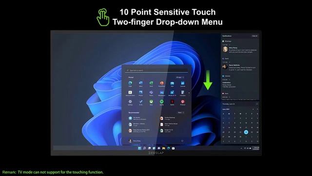 ZEUSLAP 18.5" Smart Portable Monitor Z18TV PRO with Google TV Touch Screen Display For PC Laptop смотреть онлайн