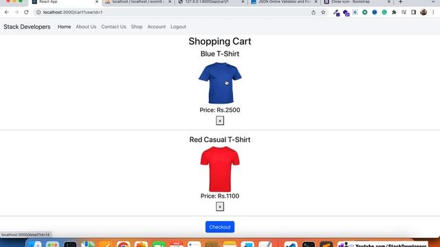 #38 React JS Tutorial with Laravel | Delete Product from Cart Page | Create Delete Item API