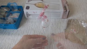 Нежные свадебные бокалы с розами/мастер класс/ свадебный DIY