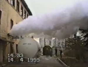 Натурные испытания МИЖУ АРТСОК 1999г. Газовое пожаротушение.