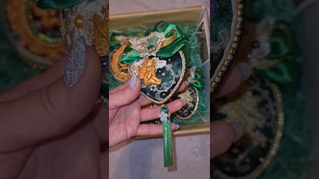 Набор ёлочных игрушек в бархате с лепниной своими руками ?????? смотреть онлайн