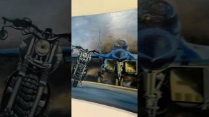 Выставка картин, мотоциклы Москва, вставка картин. Платформа Чертановская