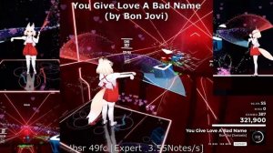 [Beat Saber]"You Give Love A Bad Name" (by Bon Jovi) [Expert] / UPDATE 1.22.1