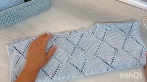 Вяжу #ажурный пуловер. Не хватило пряжи