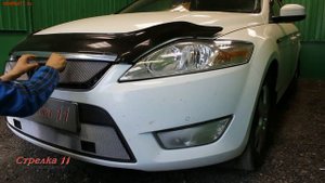 Защита радиатора FORD MONDEO IV 2007-2010г.в. (Хром) - strelka11.ru