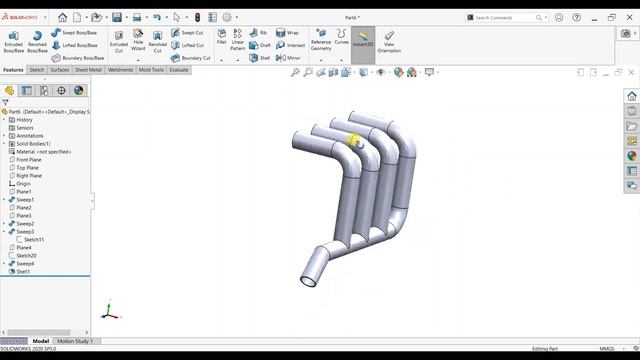 Flange with piping design in Solidworks | Solidworks Tutorial