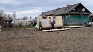 Сборка Квадро-бани на участке