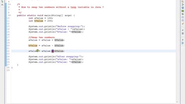 HOW TO SWAP TWO NUMBERS WITHOUT USING TEMPORARY VARIABLE IN JAVA смотреть онлайн