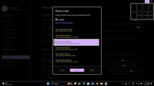 new natural text to speech voices for Microsoft windows 11 narrator screen reader