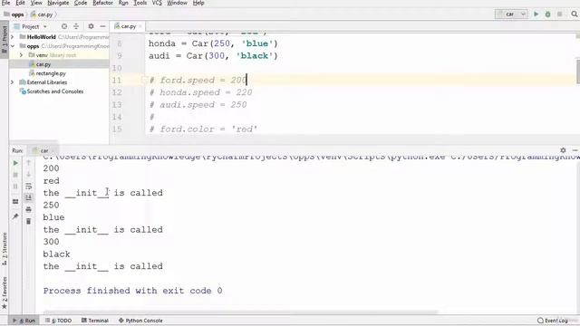 Python   init   and self in class | python tutorials