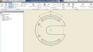 Угловые размеры и осевые линии в Autodesk Inventor