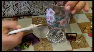 Рисуем сетку акриловым контуром на сложной прозрачной поверхности