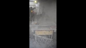 Врезка гранитной плитки в памятник