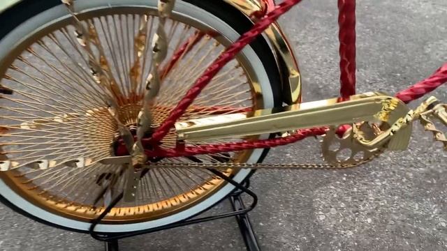 20” lowrider bike all twisted red and gold - bicicleta lowrider de 20”pulgadas - vulture line