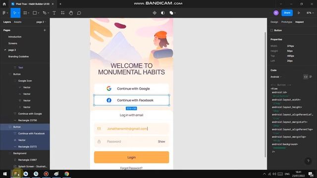 Login Page in Android Studio | Speed Code XML | Android UI