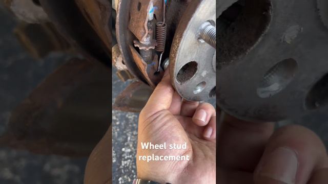 Replacing bad wheel stud