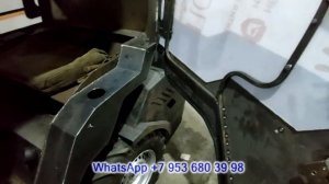 Самодельный минипогрузчик на гидроходу. Остекление кабины.