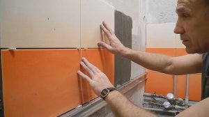 Облицовка плиткой ванной комнаты ч.11