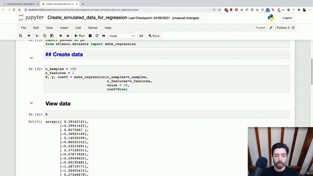 How to create simulated data for regression смотреть онлайн