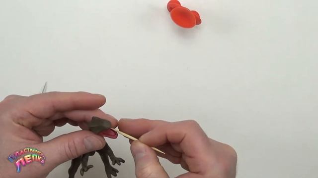 ДИНОЗАВР ВЕЛОЦИРАПТОР ЛЕПИМ ИЗ ПЛАСТИЛИНА | PLASTICINE DINOSAUR VELOCIRAPTOR