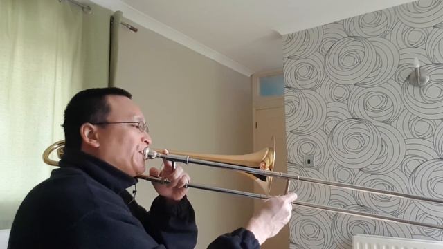 2 May 2021: "Crown Him With Many Crowns" on trombone in the key of F major смотреть онлайн