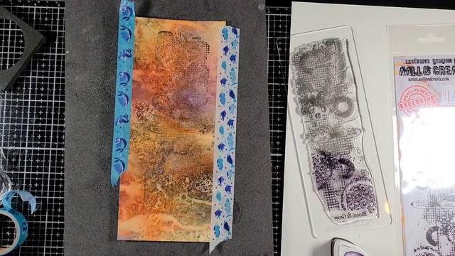 Prima Spray Mixed Media Slimline Card. смотреть онлайн