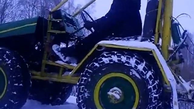 самодельный трактор вездеход чистим снег смотреть онлайн