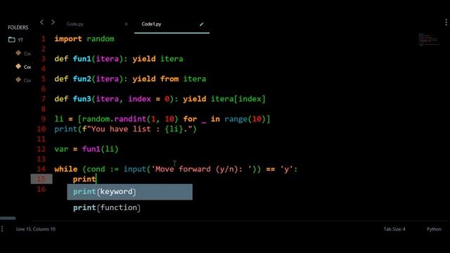 Yield keyword in Python