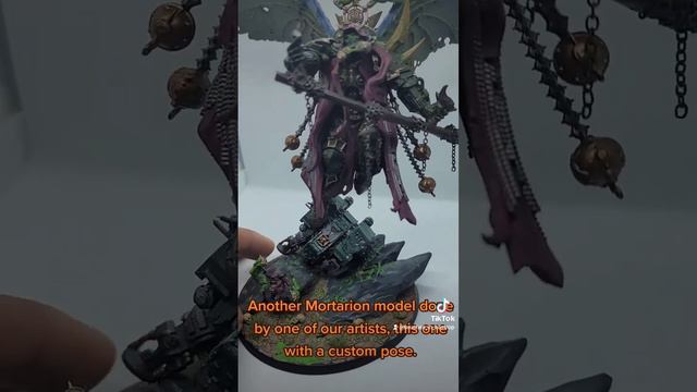 Customized Mortarion model for Warhammer 40K