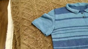 Футболка-поло спицами готова!!!!